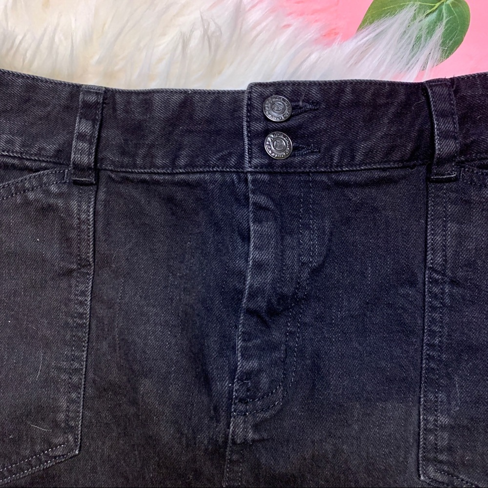 SOLD- American Living Black Denim High Waist Skirt Size 8 Pockets - Picture 3 of 11